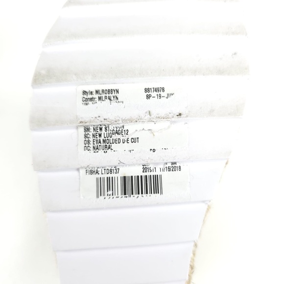 MARC FISHER LTD Brown LEATHER Robbyn Espadrille Wedge Sandal Size 9M - Picture 14 of 16